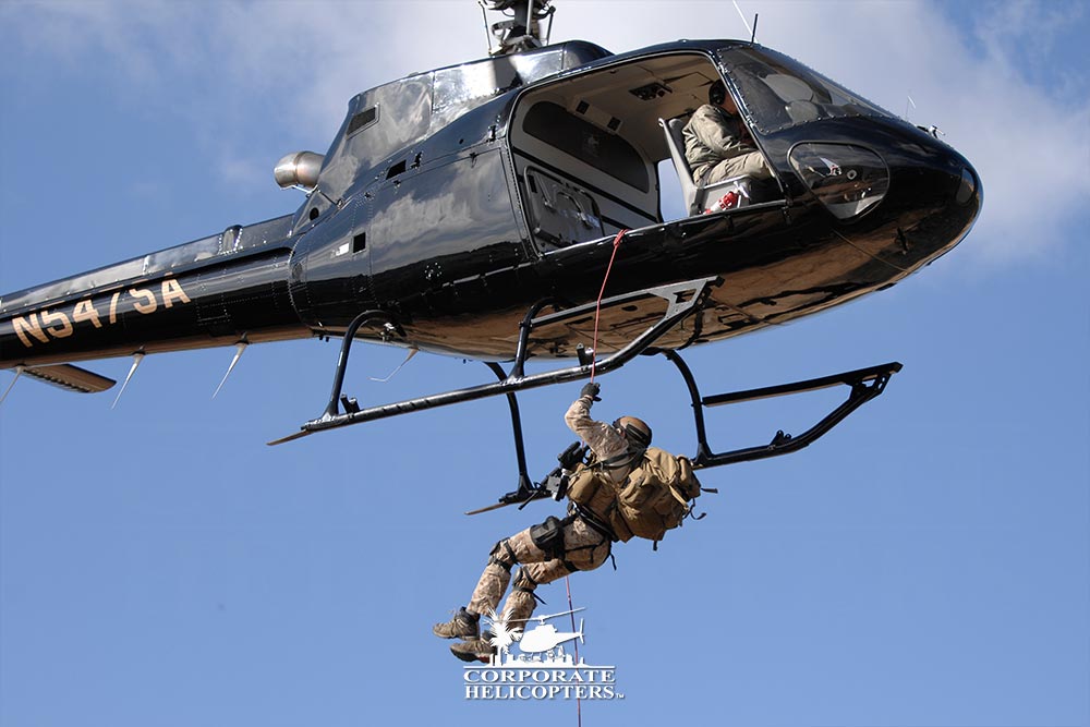 Aerial stunts by helicopter