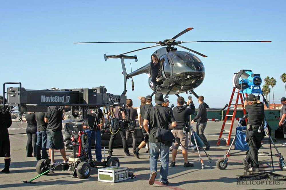 Helicopter filming