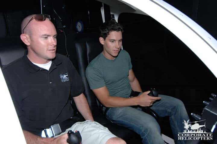 The simulator acccomodates both student and instructor, so students are trained by experienced pilots.