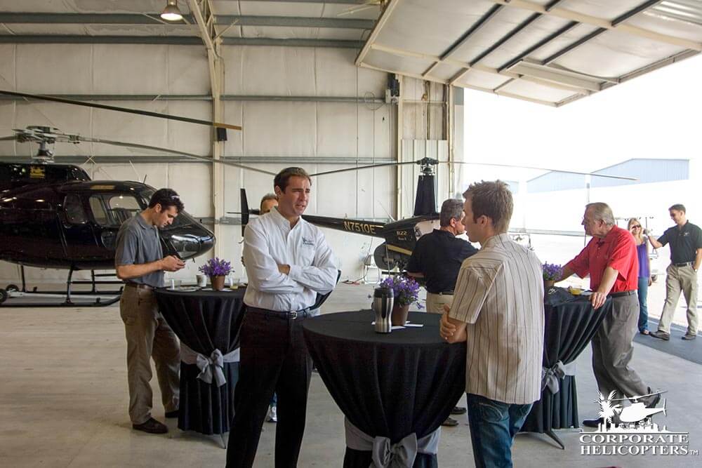 Event space in helicopter hangar