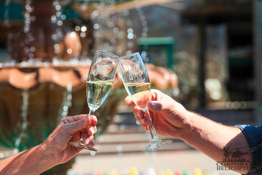 A helicopter tour of San Diego and flight to Thornton Winery in Temecula from Corporate Helicopters of San Diego.