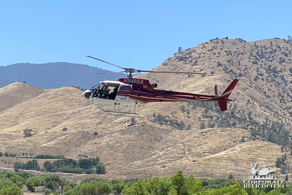Helicopter utility work in Kern County